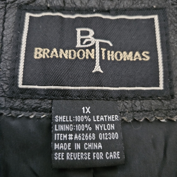 NWOT - Leather Brandon Thomas Black Long Trench Coat - Size 1X - Picture 3 of 9